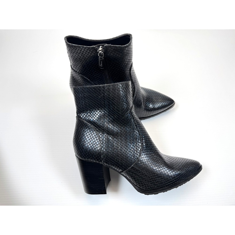 Blondo Tania Ankle Boot‎ Women 8M NWOB Snake Zip Closure Pointed Toe Waterproof